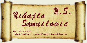 Mihajlo Samuilović vizit kartica